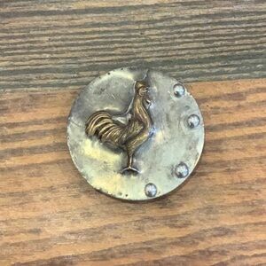 Art by Amy Hand Saudered Rooster with Studding Pop Socket
